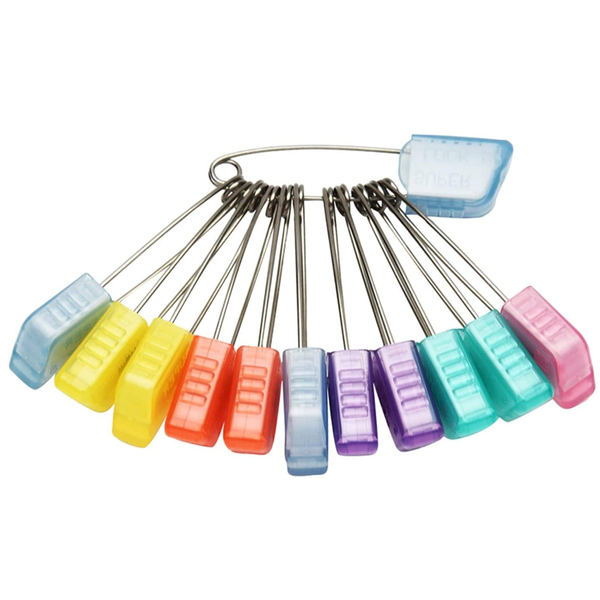 AM1071 Double Lock Safety Pins 12 Pieces