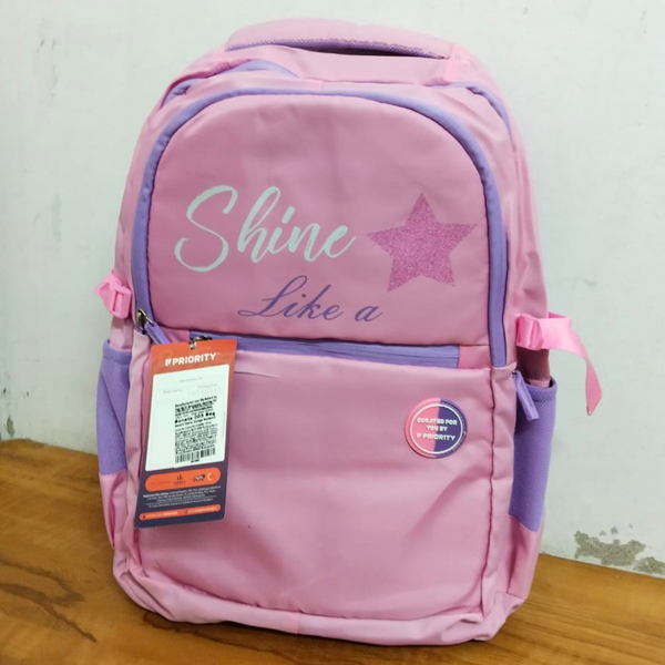 AM5555 Priority Pink and purple graphic fashion backpack - School Bag For Kids