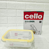 Di0008 Cello Fit & Fresh Clip-O Rectangle Glass Storage Container - 640ml
