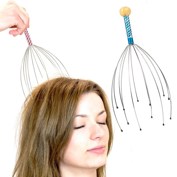 0253 Scalp Massagers, Handheld Head Massage Tingler, Scratcher for Deep Relaxation, Hair Stimulation and Stress Relief