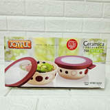 Di0059 Joyful Ceramica 2-Piece Container Set – 750 ml Each, Durable & Elegant Storage