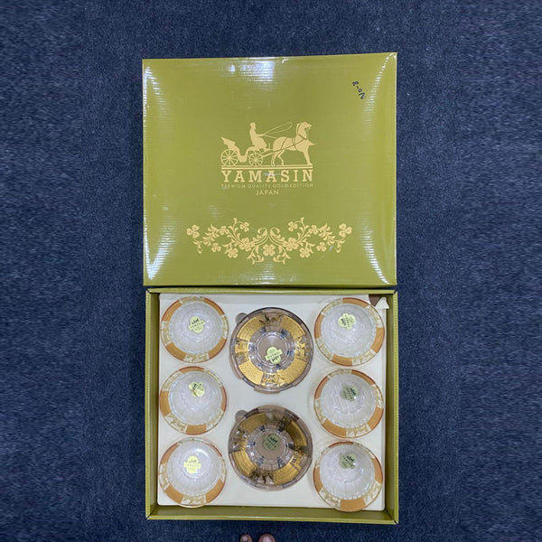 AM5963 Yamasin Premium Gold Edition Glass Bowl & Plate - Set of 8 pcs