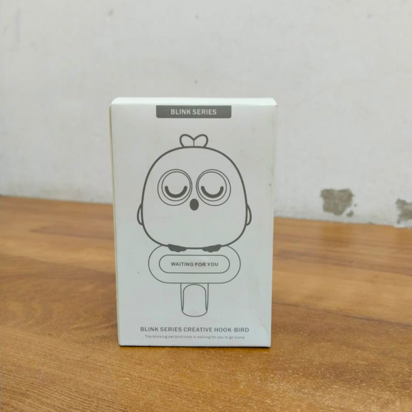 AM5481 Self Adhesive Wall Hooks Eye Catching Cute Bird Hook, Automatic Open Close Eyes Creative wall Hook