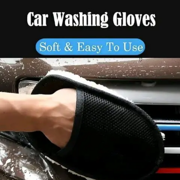 AM5485 Microfiber Car Cleaning gloves Brush dust Cleaner for Car & Bike interior exterior car wash Cleaning Supplies Cleaner Gloves
