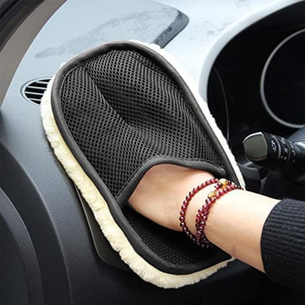 AM5485 Microfiber Car Cleaning gloves Brush dust Cleaner for Car & Bike interior exterior car wash Cleaning Supplies Cleaner Gloves