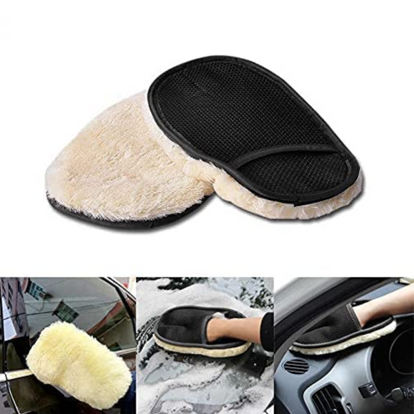 AM5485 Microfiber Car Cleaning gloves Brush dust Cleaner for Car & Bike interior exterior car wash Cleaning Supplies Cleaner Gloves