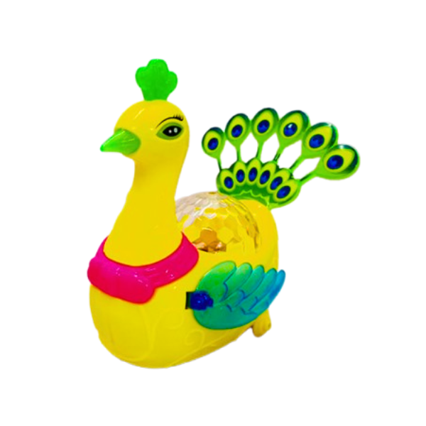 AM5183 Electric Peacock Bump and Go Toy 3D Lights and Music | Toys for Toddlers