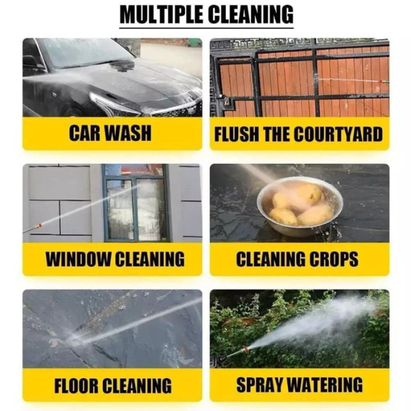 AM5420 Cordless Pressure Washer, 48V Battery Portable Handheld Car Cleaning Machine, 30Bar Pressure Water Spray Gun Pressure Washer Car Wash Spray Gun