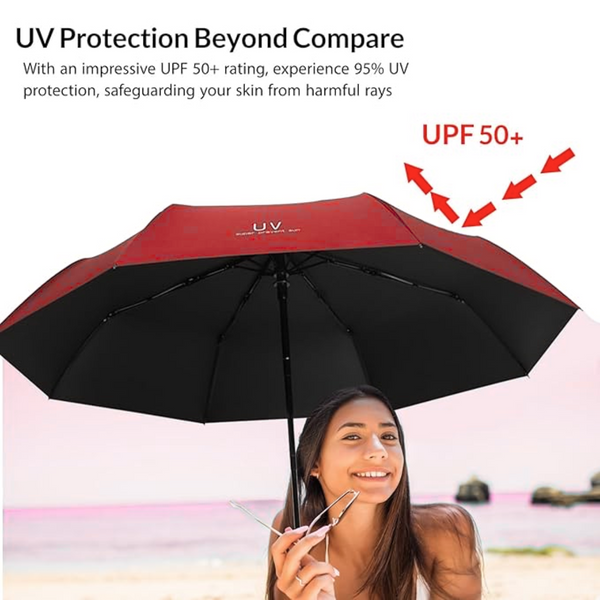 AM5757 UV Automatic Foldable Umbrella , Automatic Open-Close Function – For Rainy Day