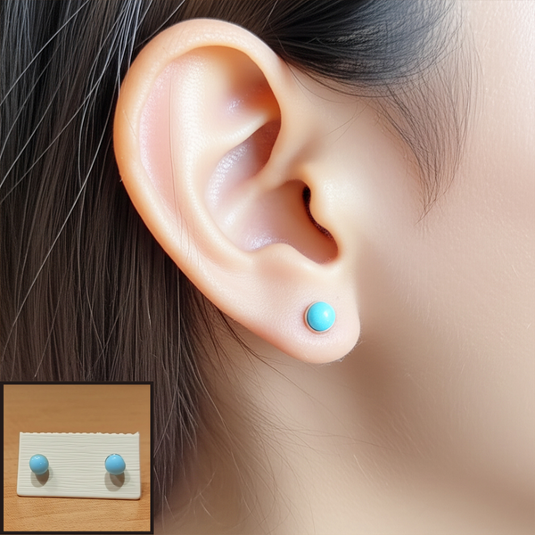 AM5763 Fashion Small Stone Earrings for Girls - Multicolour (1 Pair)