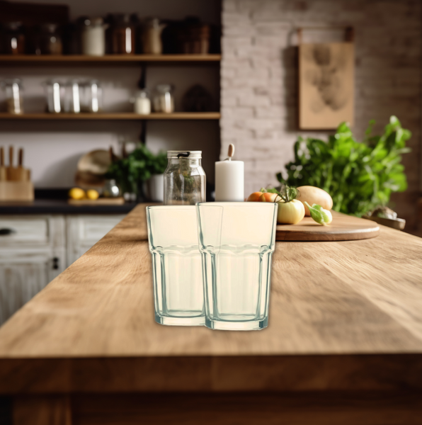 AM3329 Cello Bello Glass Tumbler 280ml Set of 6 Pcs Transparent