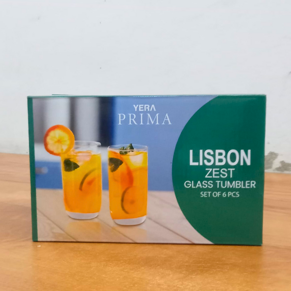 AM5441 YERA Prima Lisbon ZEST Juice Glass Tumbler-Set of 6 Pcs - Each 230Ml