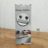 AM5479 Adhesive Soap Dish Holder with Drain- Weight Bathroom Shelf -Kitchen Holder for Soap Shampoo White-Layfoo