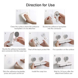 AM5479 Adhesive Soap Dish Holder with Drain- Weight Bathroom Shelf -Kitchen Holder for Soap Shampoo White-Layfoo