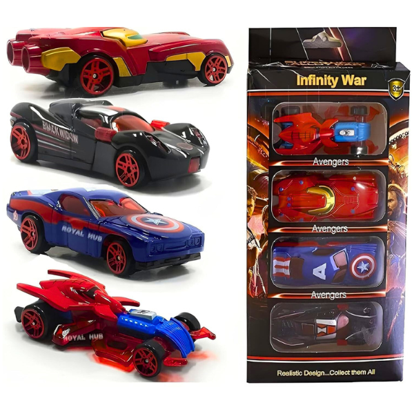AM5187 Infinity War Alloy Metal Car Set Pack Of 4 (LIMITED EDITION)
