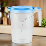 AM5663 Polyset Vega Jug - Transparent Jar with Plastic Lid, Drinking Beverage Jug