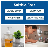 AM5395 STONE Handwash Soap & Liquid Dispenser (Pack of 1 with stand ) - White-Transparrent, Dispenser with Plastic Pump