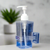AM5395 STONE Handwash Soap & Liquid Dispenser (Pack of 1 with stand ) - White-Transparrent, Dispenser with Plastic Pump