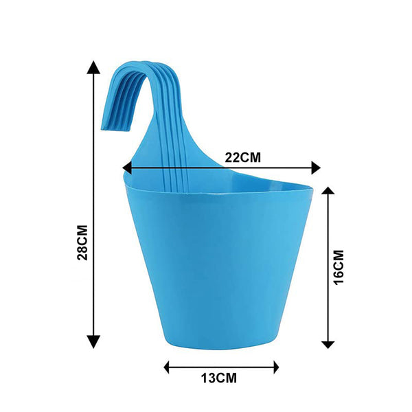 AM0852 Victor Hook Pot Planters for Home Décor Suitable for Balcony Railing Planter