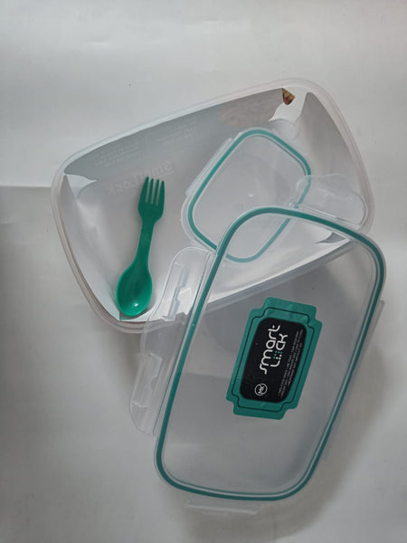 3835  Locked Container Plastic Lunch Box With Spoon (1200)