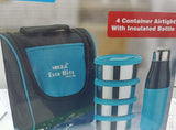 3516 Premium 4 Container Airtight With Insulated Bottle and Spoon