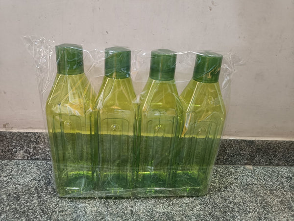 3472 Plastic Fridge Bottle Set - 4 pieces - 1L Mix design (Multicolour)