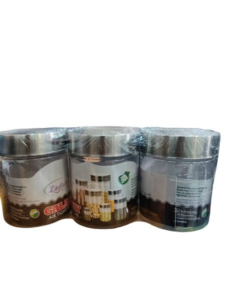 3660 Galaxy SS Cap Transperant Jar 750 ML -3pcs set