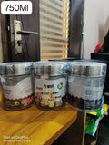 3660 Galaxy SS Cap Transperant Jar 750 ML -3pcs set