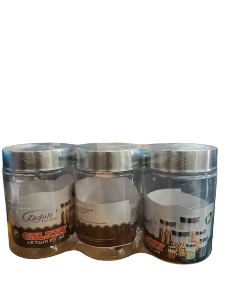 3678 Galaxy SS Cap Transperant Jar 1500 ML -3pcs set
