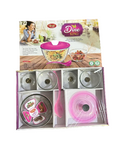 AM0314 Dine King Set 7 Pieces Glass Pudding Set (1 Big Bowl, 4 Small Bowls, 1 Medium Serving Spoon)