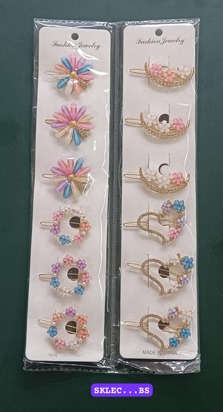 AM1030 Bridal Metal Hairpins Flower Hair Clip for Girls &  Womens - 1 Pcs
