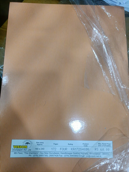 AM0483 Vision Notebook size-180X240 Four Line 172 pages-Pack of 10