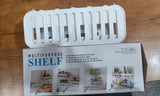 4029A 2PCS PLASTIC SHOWER CORNER CADDY BASKET SHELF RACK WITH STICKER