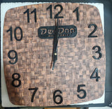 AM0602 Wooden Square Shape Wall Clock blocks MFB design for Home -11.5x11.5