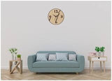 AM0605 Wooden Round Shape  Wall Clock Round Number MDF design for Home -11.5x11.5