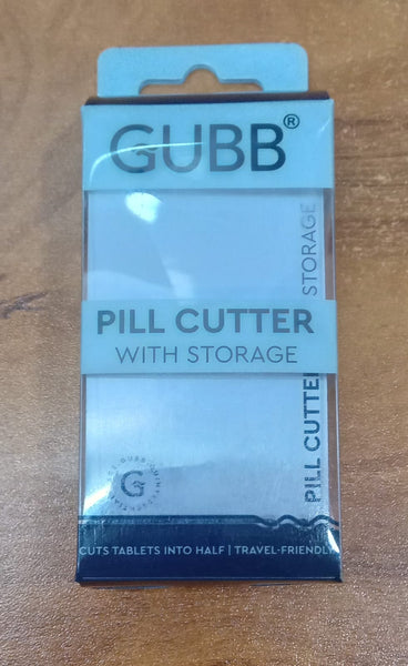 AM2046 Gubb Pill Cutter With Storage Cuts Tablets Into Half Travel Friendly Multicolor