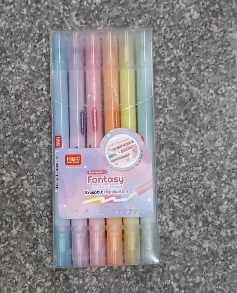 AM2442 Fantasy Double Headed Erasable Highlighters HMC-9169 6Pcs
