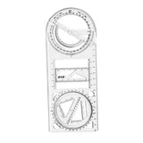 AM2870 Multifunctional Geometric Ruler Scale Drawing Template for Artists Sewing Pack of 1