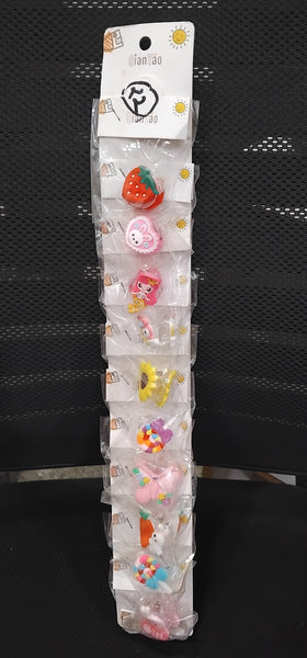 AM1230 Hair Claw Clip Mini Cute Fruit Cartoon Pattern Transparent Hair Claw Clips Hair Clutchers Clamp Pack Of 1 Pcs