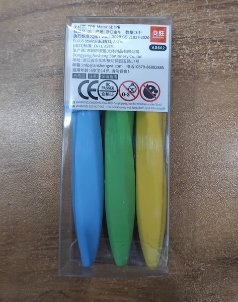 AM2972 Mini Crayon Eraser AS602 crayon eraser designed for Set Of 3 Pcs