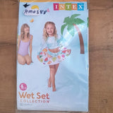 AM0388 24 inch Lively Print Swim Rings for Kids 6 and Above Years. Fun Swimming Pool Float for Kids