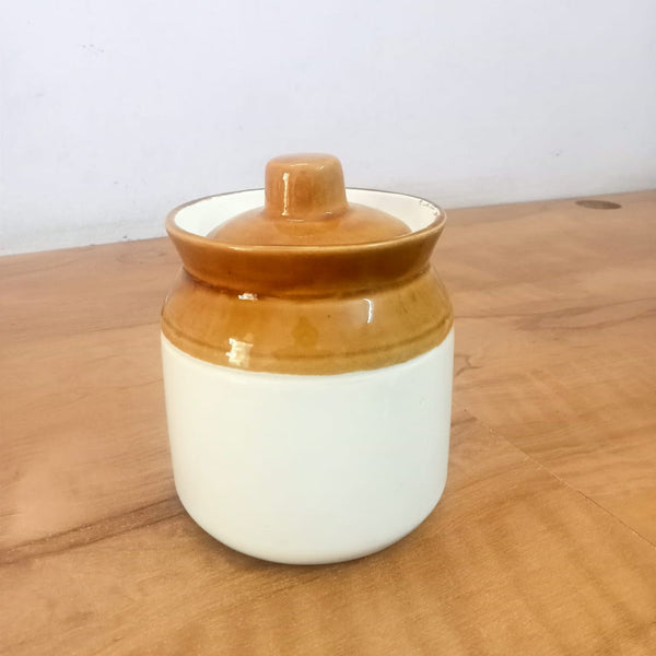 AM5088 White And Brown Pickle Jar (Pack Of 400ml)