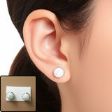 AM5784 White Pearl Stud Earrings – Fashion Jewelry for Women