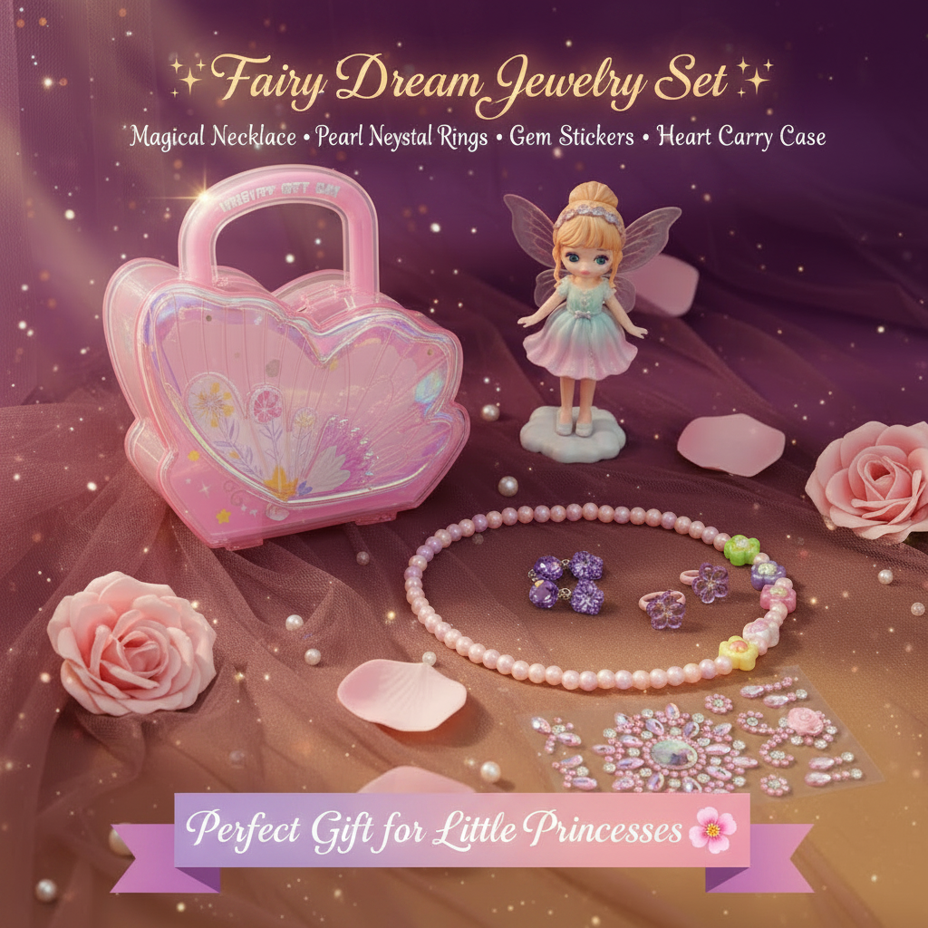 AM7558 Butterfly Shaped Jewelry Gift Box with Necklace, Earrings