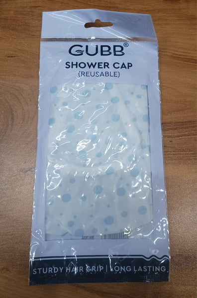 AM2049 Gubb Shower Cap Reusable Sturdy Hair Grip Waterproof Hair