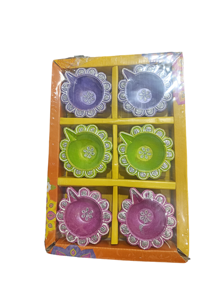 AM0208 Handmade Decorative Diyas For Diwali Decoration (6 Pcs)