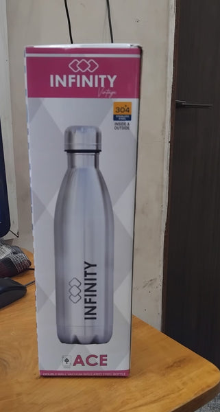 AM2422 Infinity Ace Thermos Flask Double Wall Stainless Steel Vacuum Insulated 1000ml