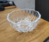 AM2513 Yera Glassware Iris IRB9 Glass Bowl Round Shape Moulded Design Snack Bowl 260ml Set of 2 Pieces