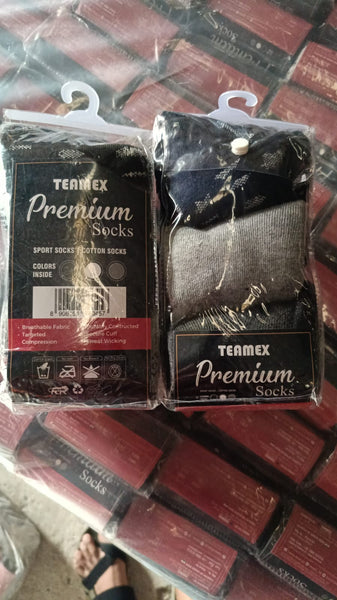 3058 Teamex Premium Athletic Sneaker Length Socks
