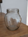 AM3012 Matka Shape Glass Jar Transparent Container Air Tight Golden Lid